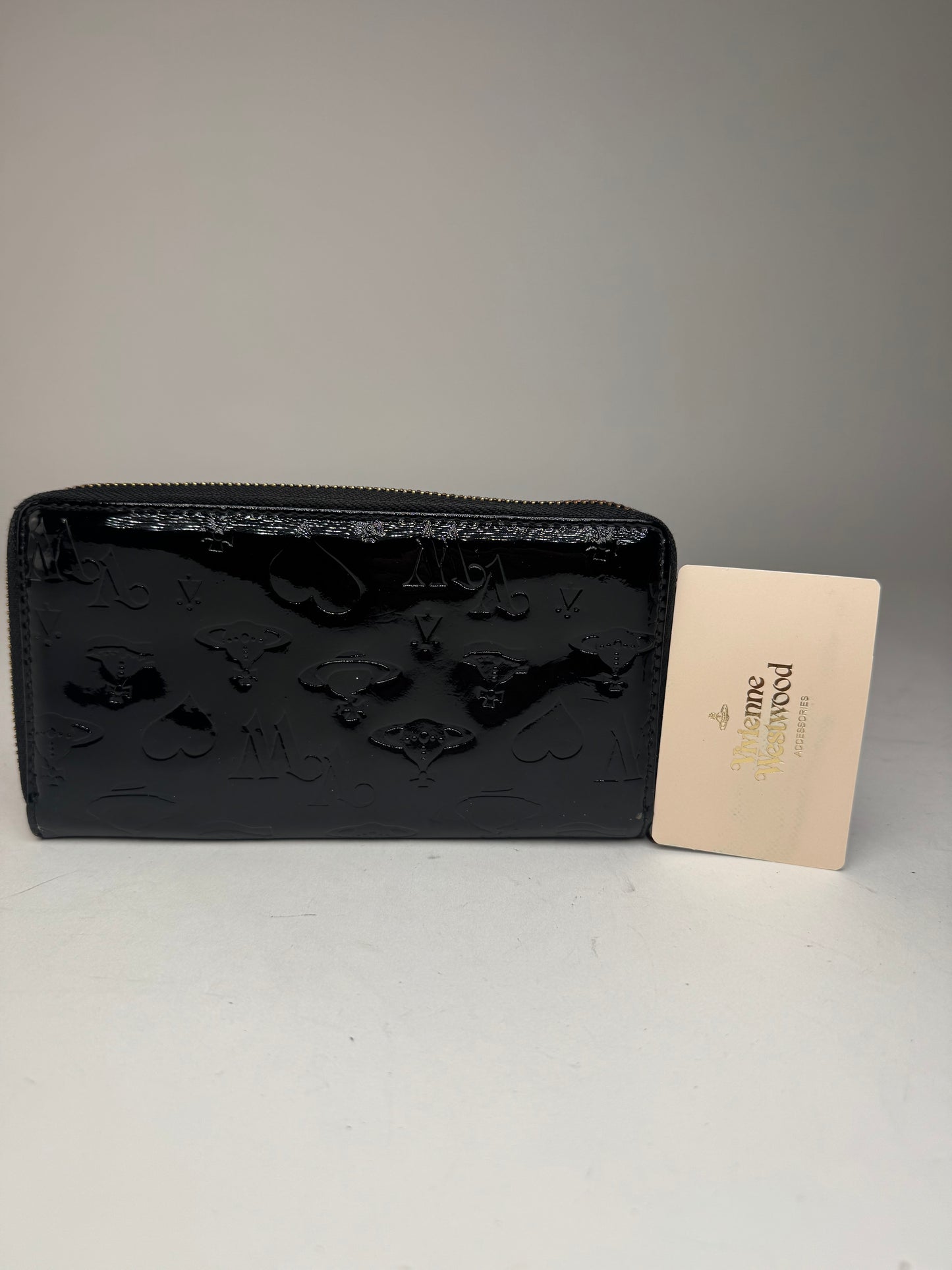 Vintage Vivienne Westwood Patent Leather monogram Wallet black
