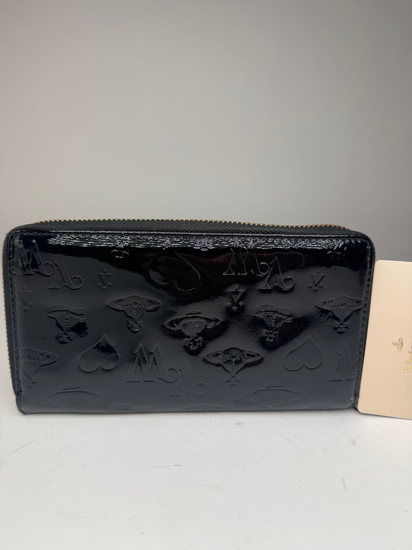 Vintage Vivienne Westwood Patent Leather monogram Wallet black
