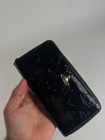 Vintage Vivienne Westwood Patent Leather monogram Wallet black