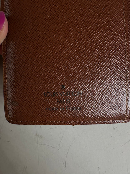 Vintage Louis Vuitton Monogram Canvas Wallet Brown Gold