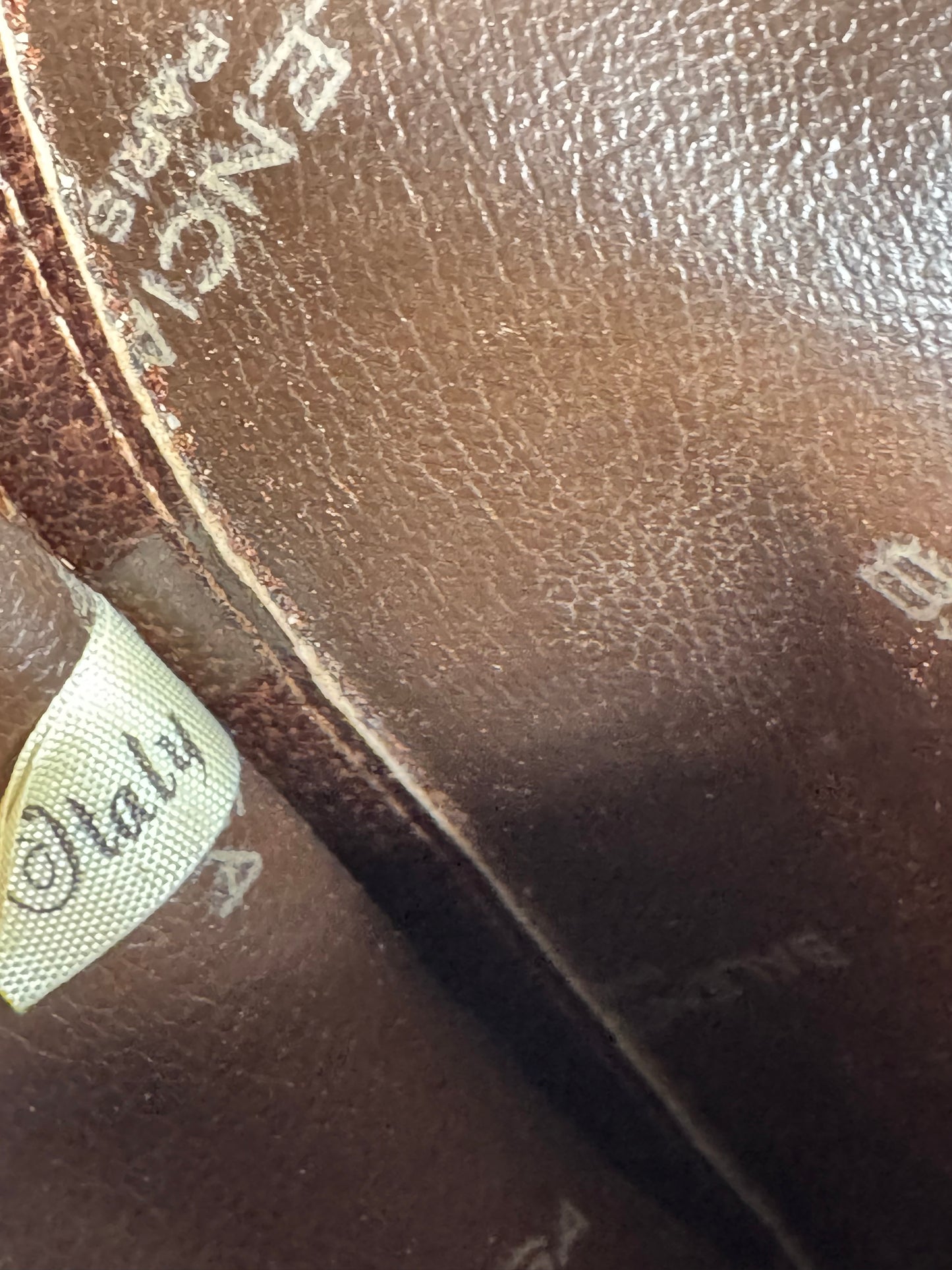 Vintage Balenciaga BB Monogram Leather Clutch Mini Bag Brown