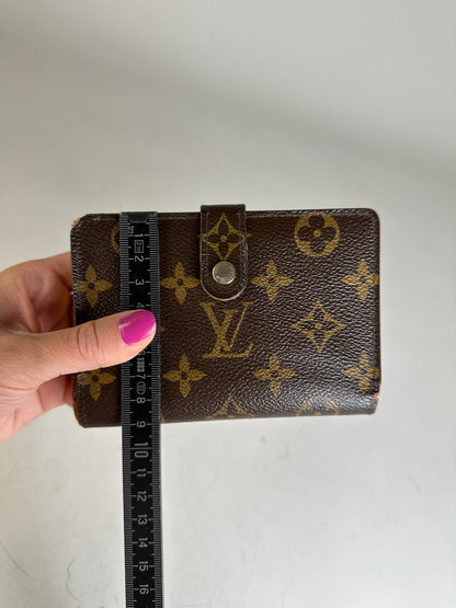 Vintage Louis Vuitton Monogram Canvas Wallet Brown Gold