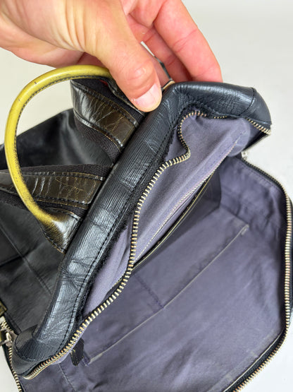 Vintage Vivienne Westwood Leather Backpack Black Silver