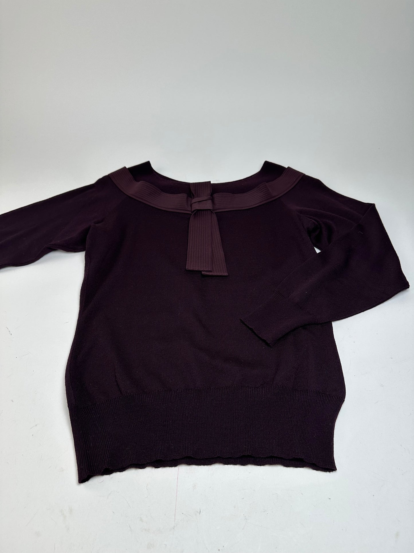 Vintage Versace Off-Shoulder Knit Sweater Purple S