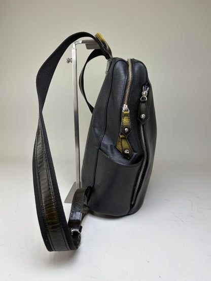 Vintage Vivienne Westwood Leather Backpack Black Silver