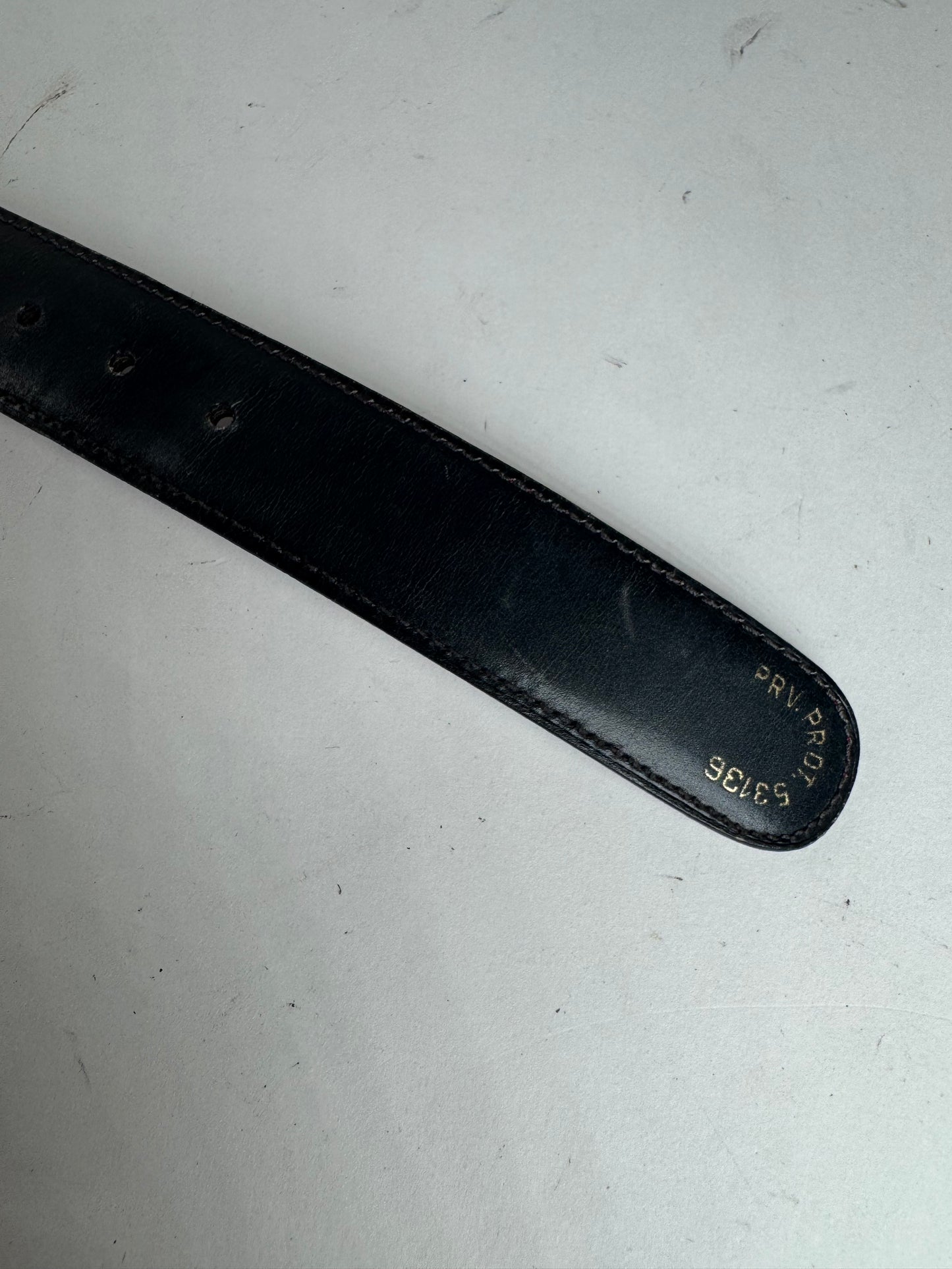 Vintage Gucci Leather Belt Burgundy Black