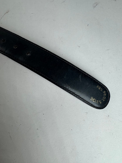 Vintage Gucci Leather Belt Burgundy Black