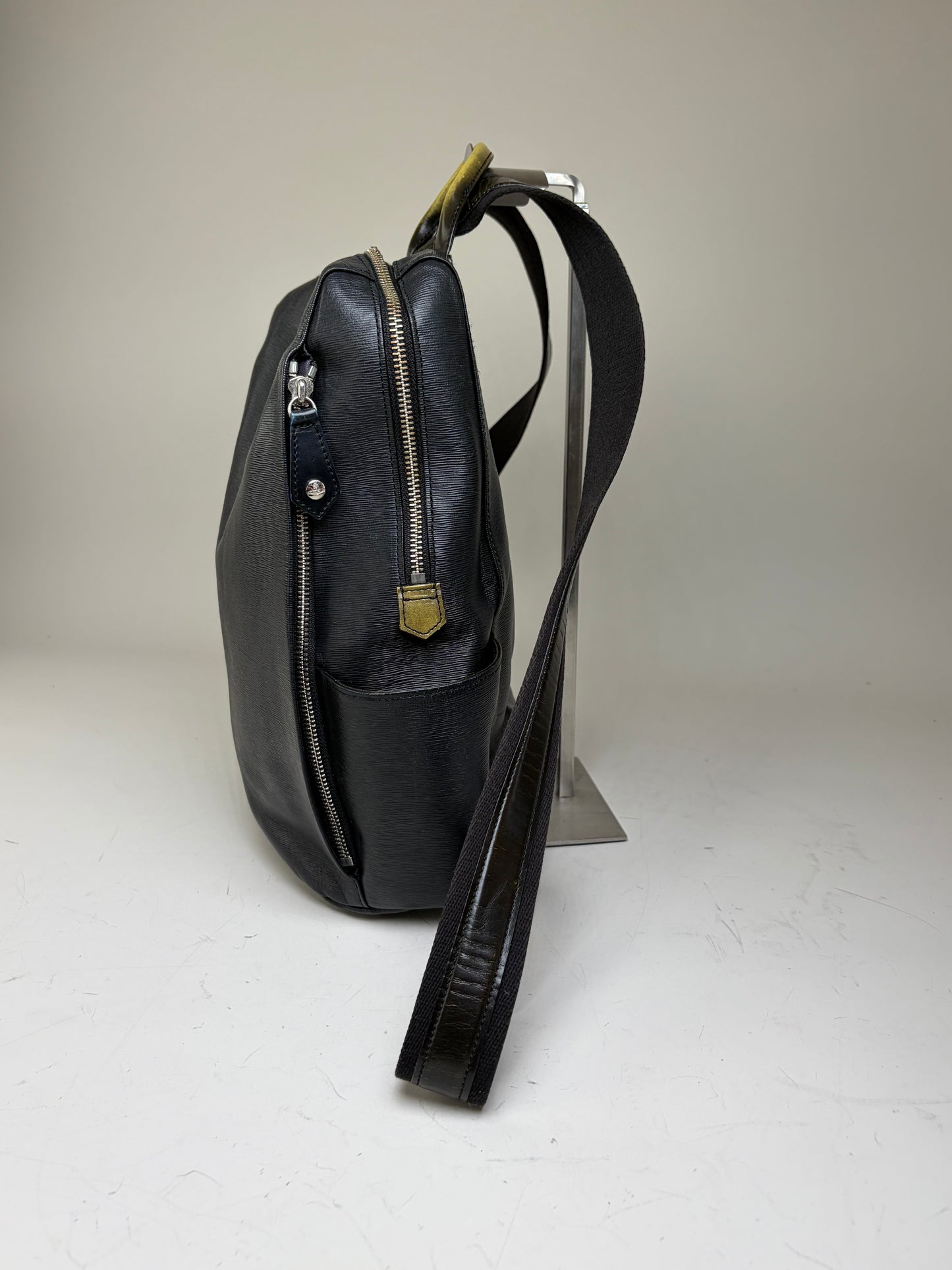 Vintage Vivienne Westwood Leather Backpack Black Silver