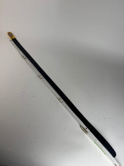 Vintage Gucci Leather Belt Burgundy Black