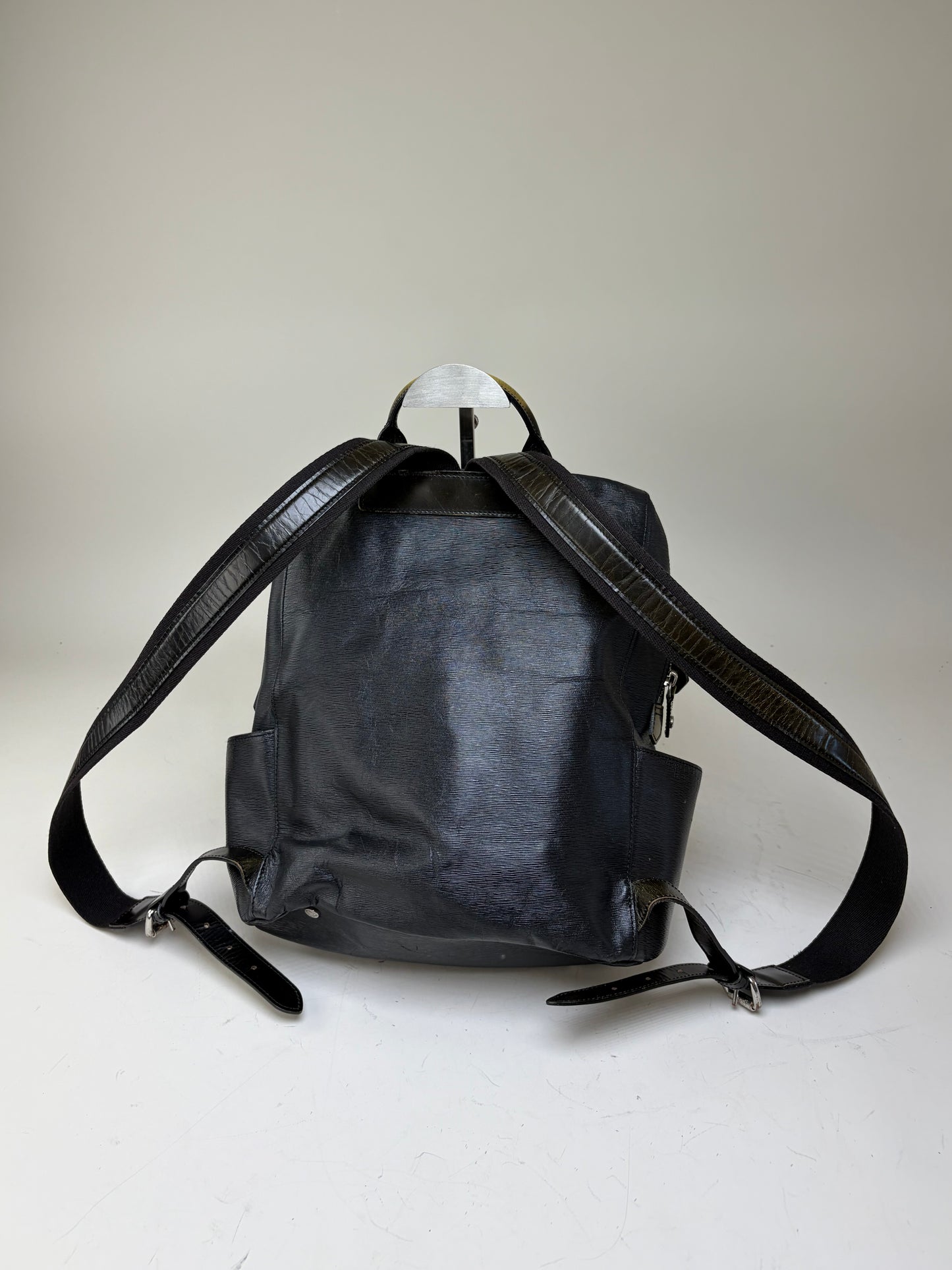 Vintage Vivienne Westwood Leather Backpack Black Silver