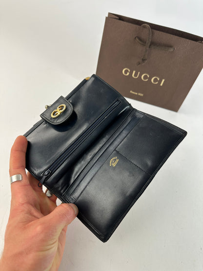Vintage Gucci Ophidia Wallet Grey Navy