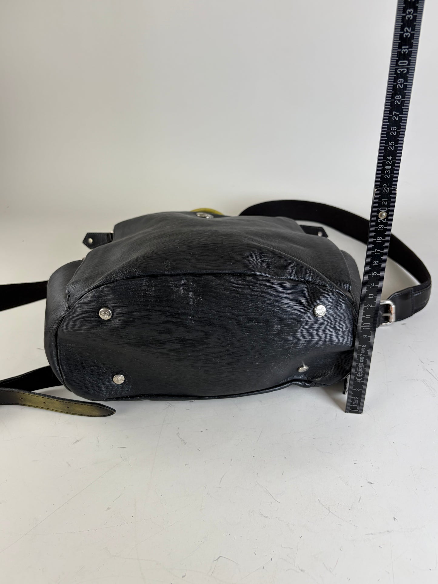 Vintage Vivienne Westwood Leather Backpack Black Silver
