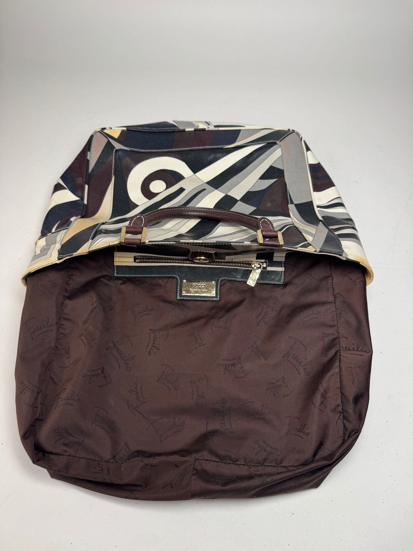 Vintage Emilio Pucci Abstract Bag grey Brown