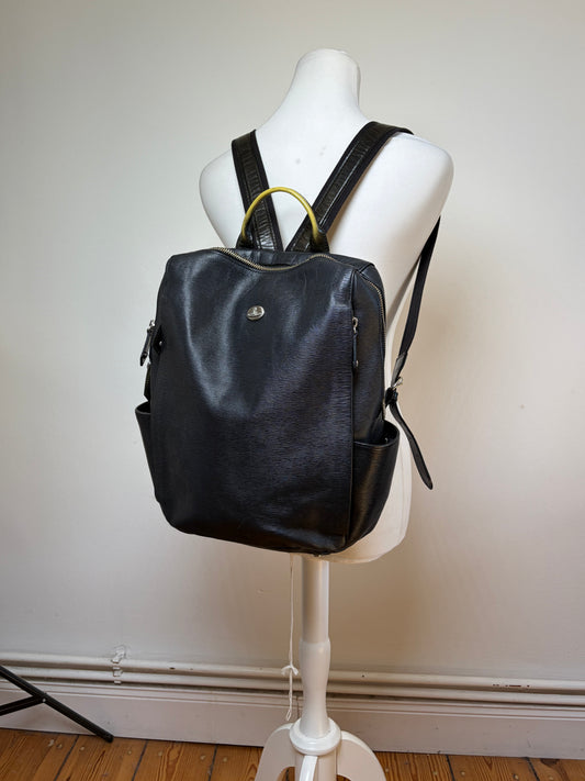 Vintage Vivienne Westwood Leather Backpack Black Silver