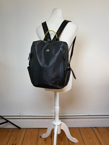 Vintage Vivienne Westwood Leather Backpack Black Silver