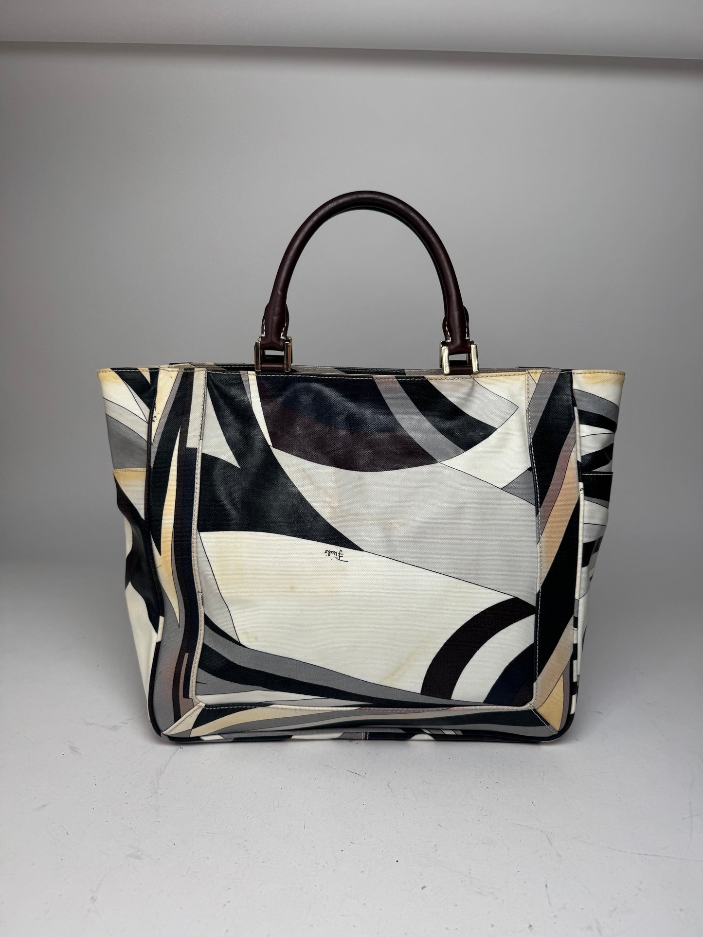 Vintage Emilio Pucci Abstract Bag grey Brown