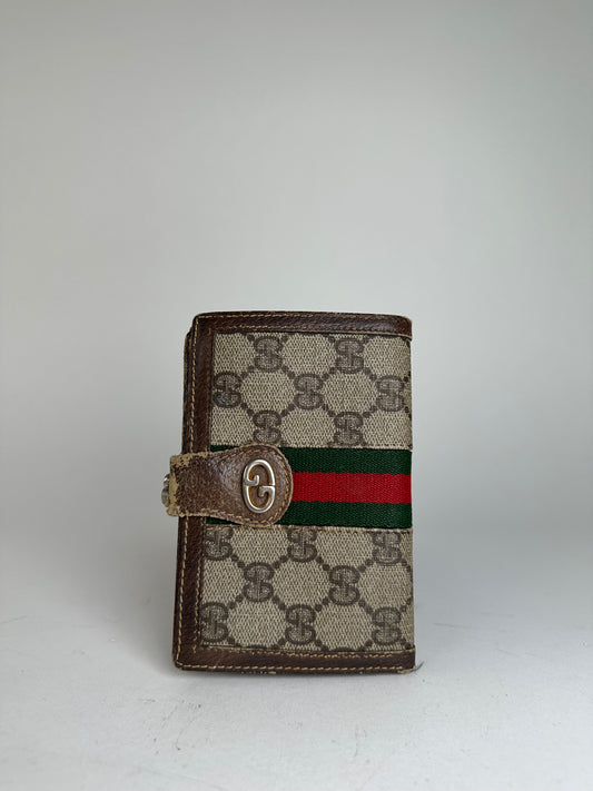 Vintage Gucci GG Monogram Canvas Wallet Brown
