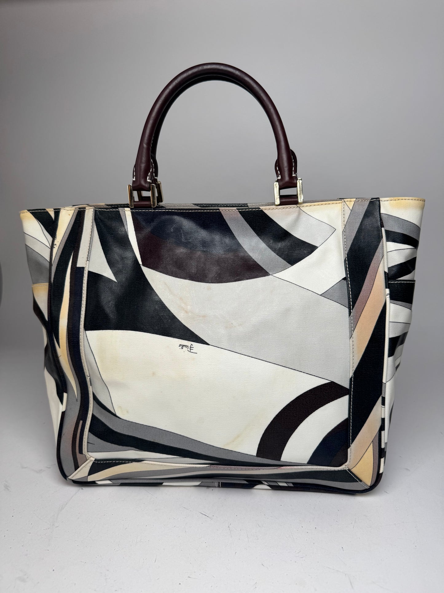 Vintage Emilio Pucci Abstract Bag grey Brown