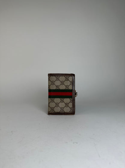 Vintage Gucci GG Monogram Canvas Wallet Brown