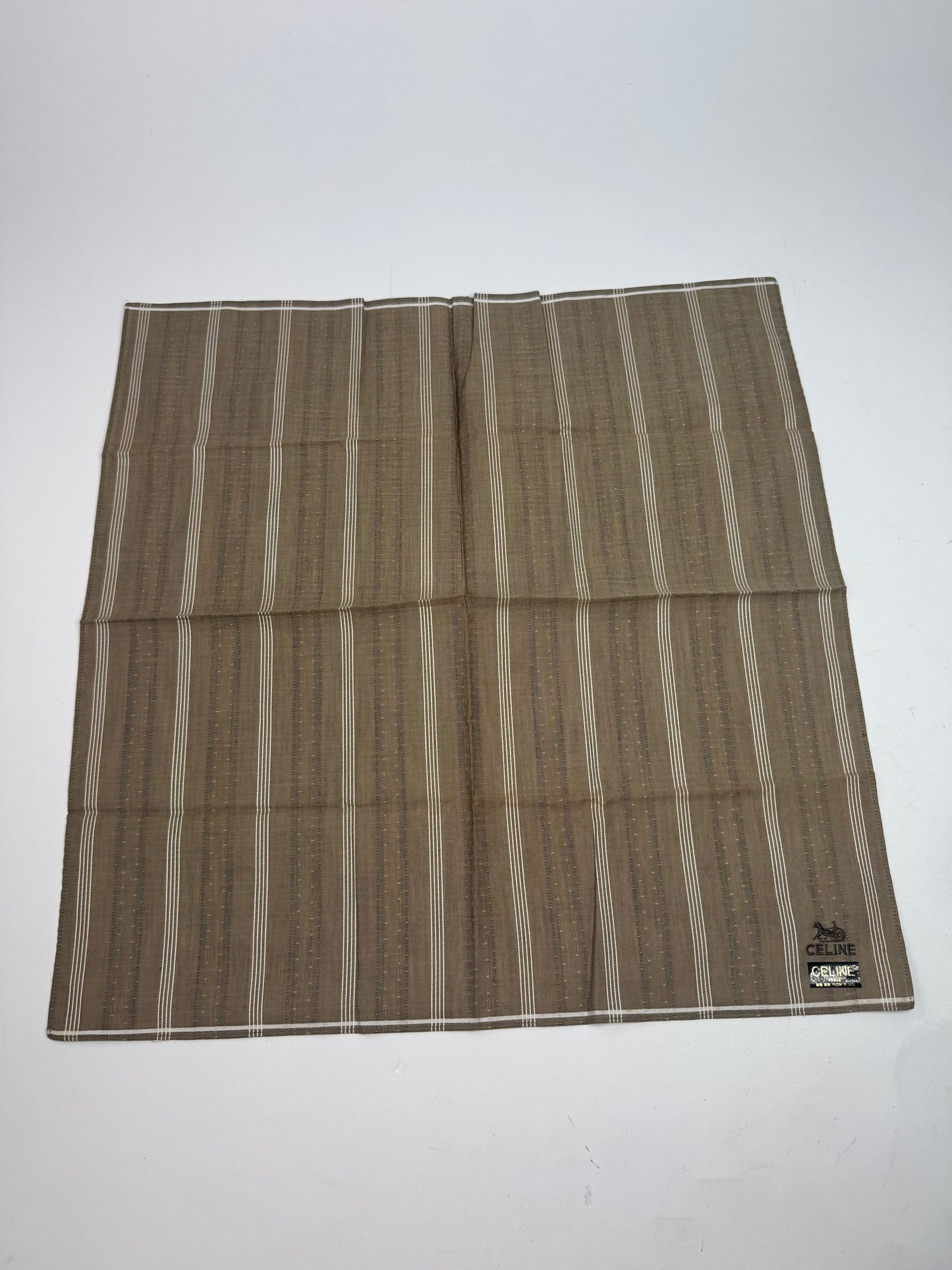 Vintage Celine Scarf Brown Striped