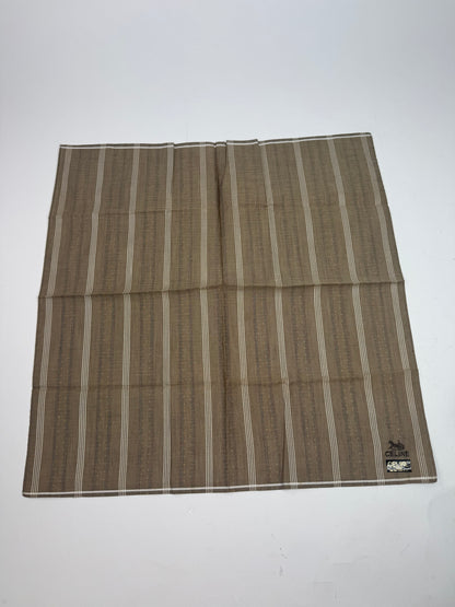 Vintage Celine Scarf Brown Striped