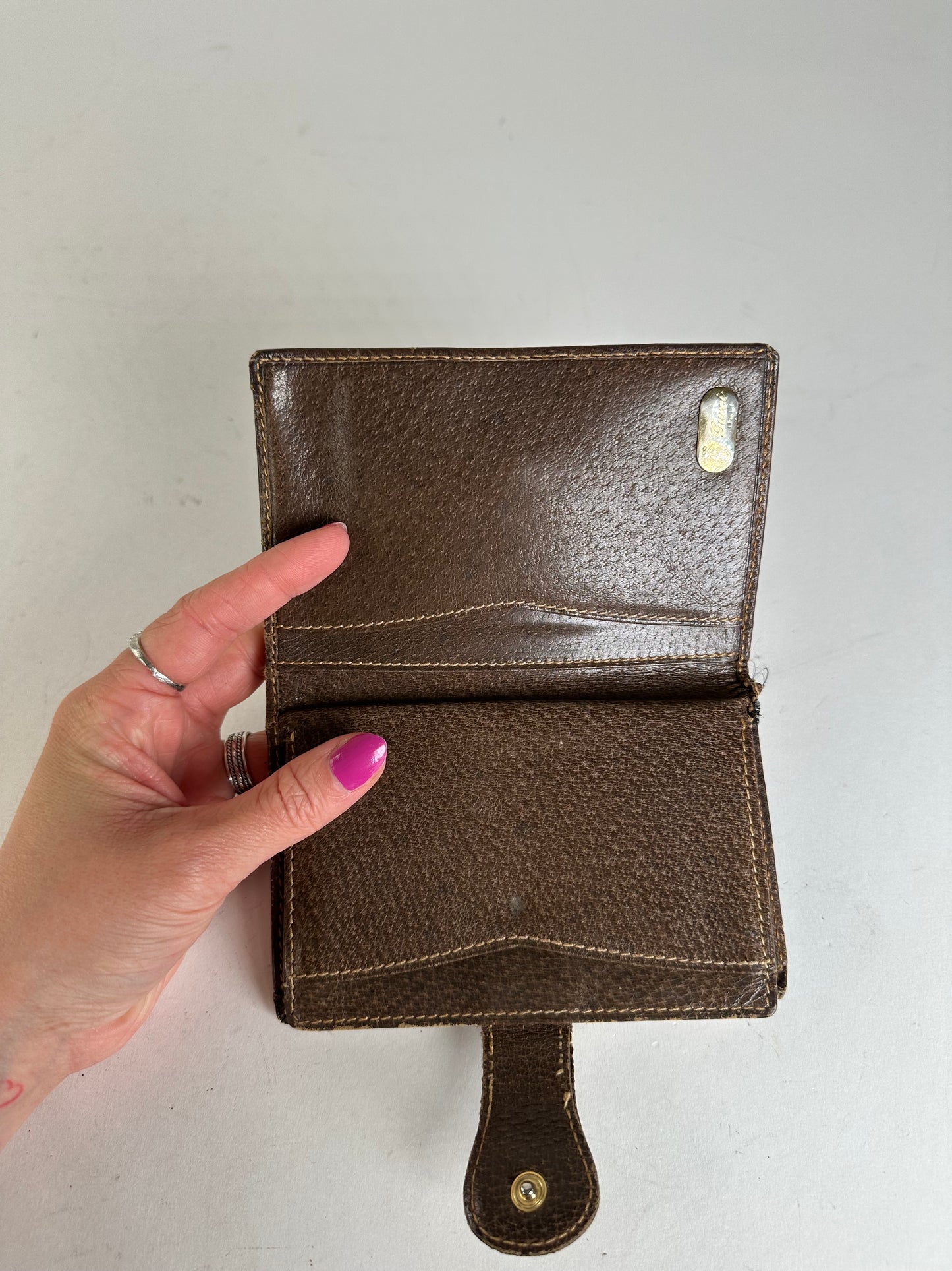 Vintage Gucci GG Monogram Canvas Wallet Brown