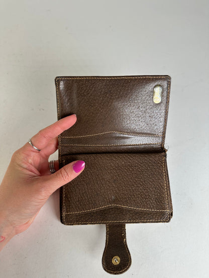 Vintage Gucci GG Monogram Canvas Wallet Brown