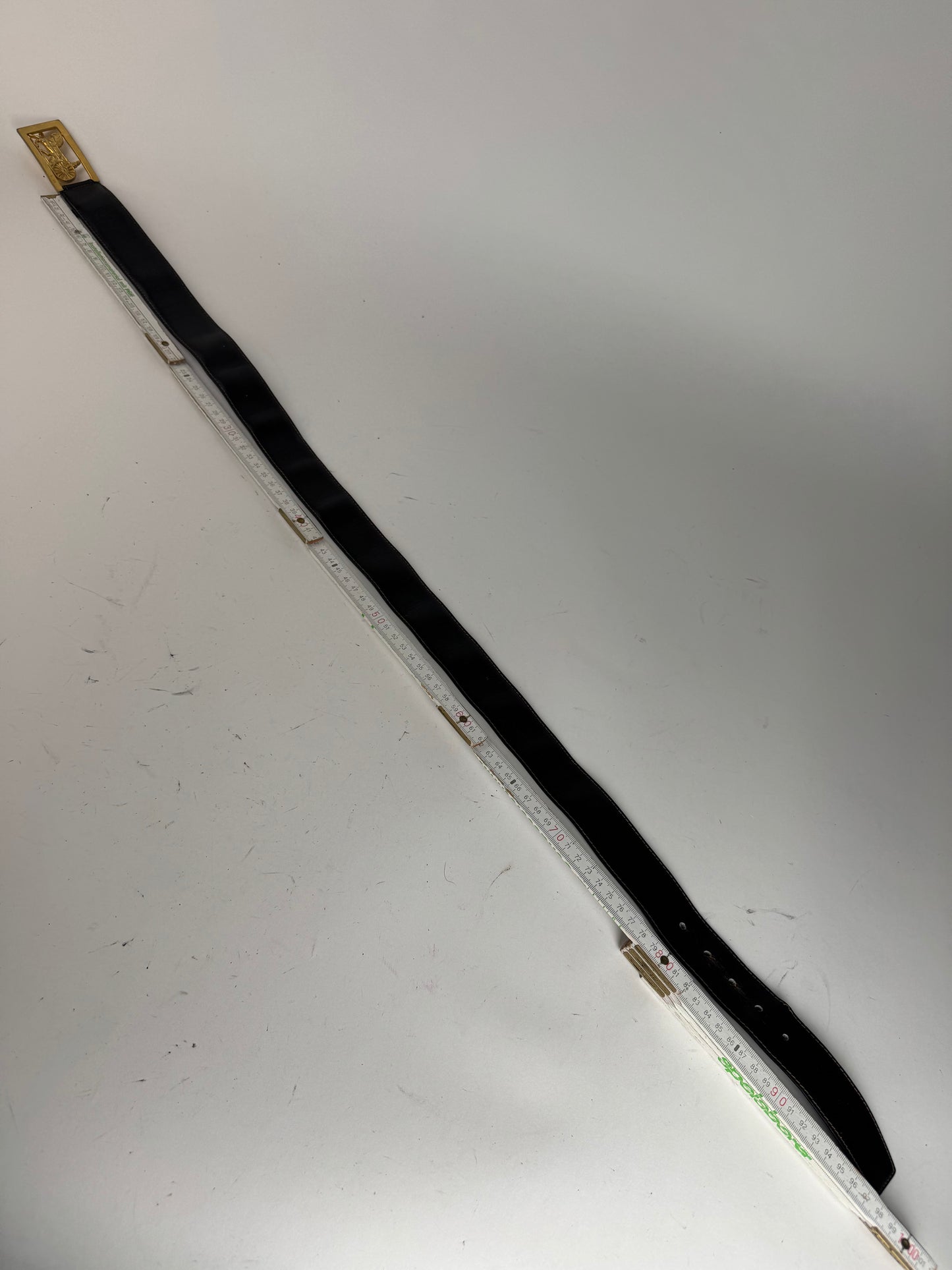 Vintage Celine Paris Leather Belt Black