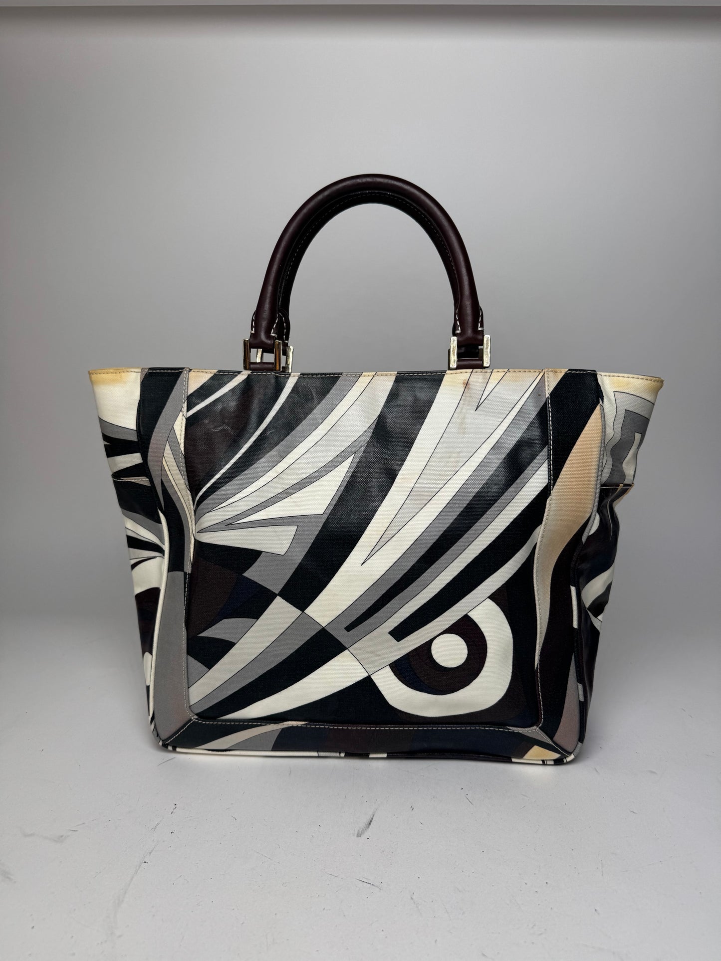 Vintage Emilio Pucci Abstract Bag grey Brown