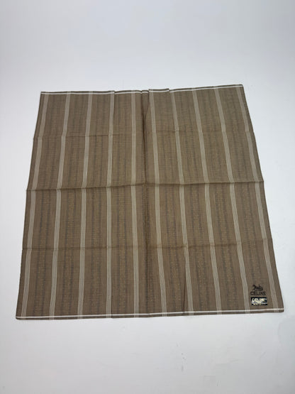 Vintage Celine Scarf Brown Striped