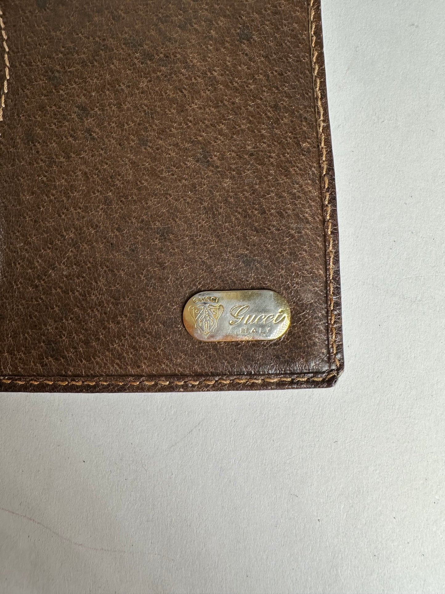 Vintage Gucci GG Monogram Canvas Wallet Brown