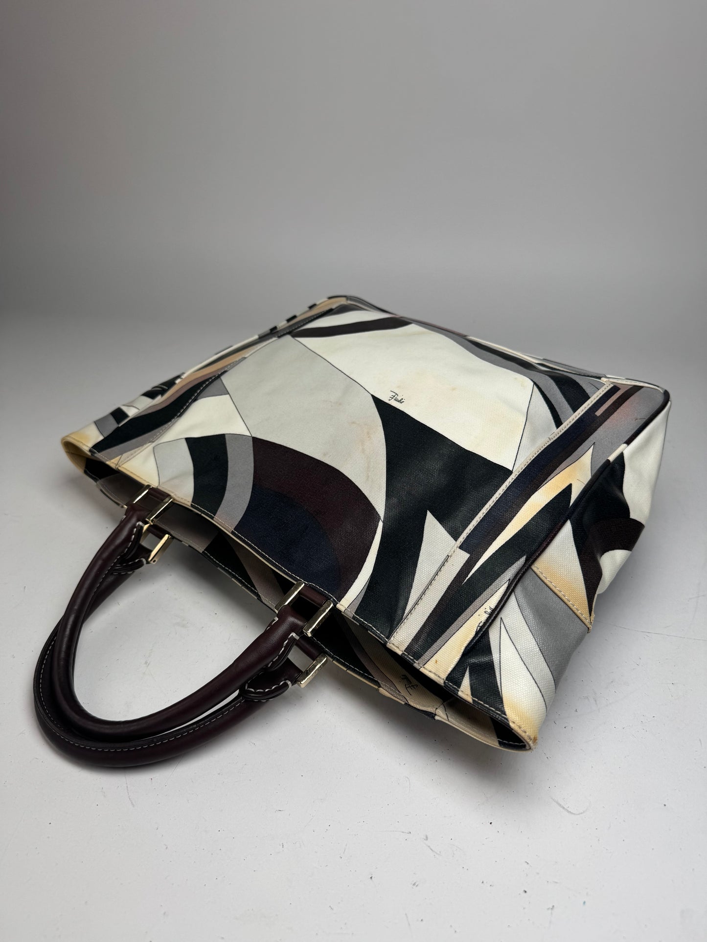 Vintage Emilio Pucci Abstract Bag grey Brown