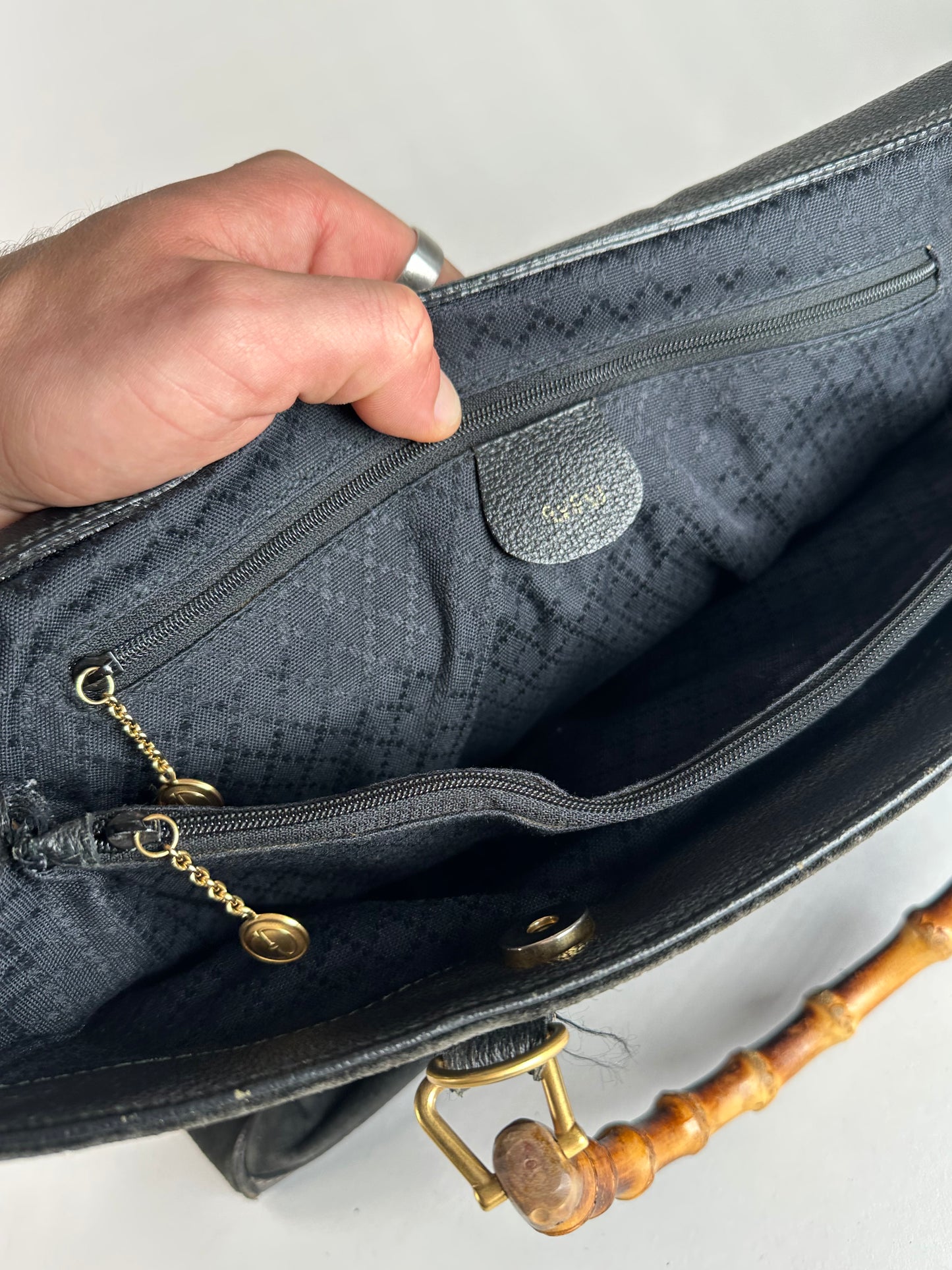 Vintage Gucci bamboo suede Bamboo