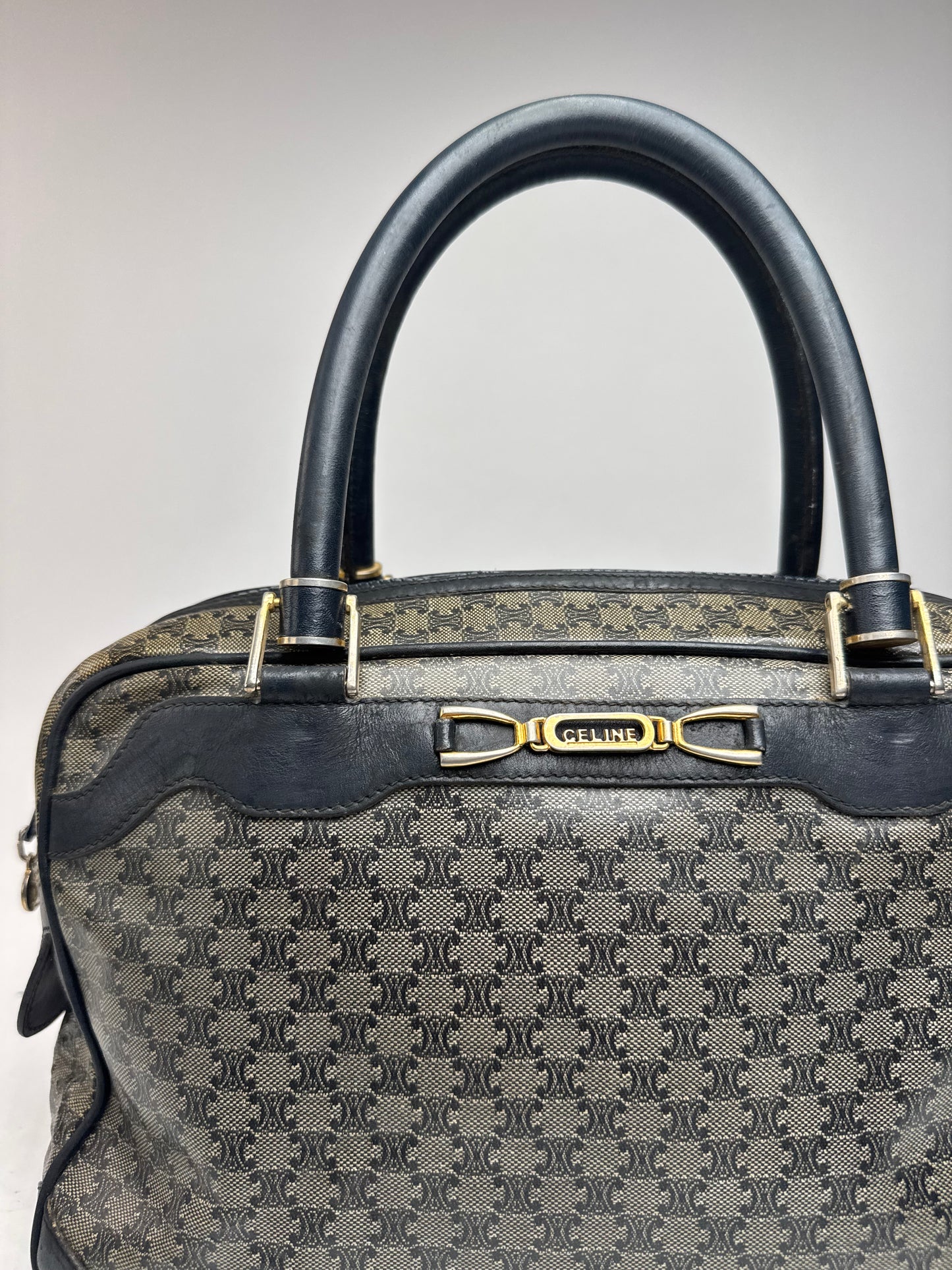 Sac vintage en cuir monogramme Céline Paris Triomphe