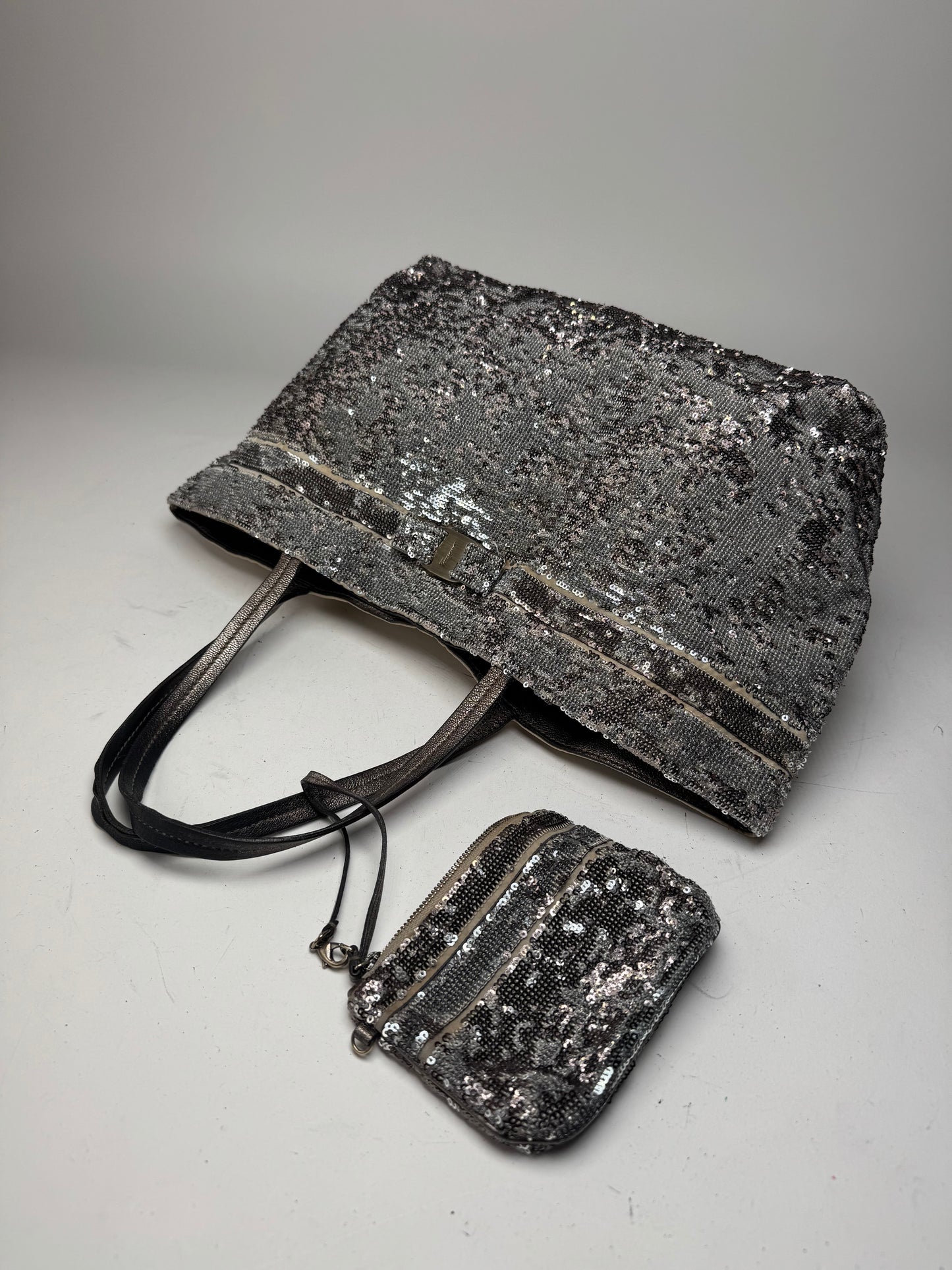 Vintage Salvatore Ferragamo Tote Bag Silver