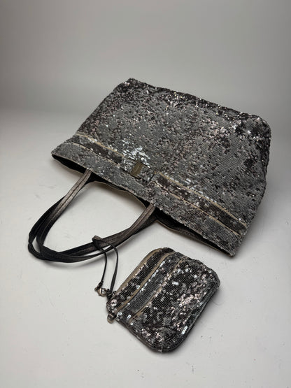 Vintage Salvatore Ferragamo Tote Bag Silver