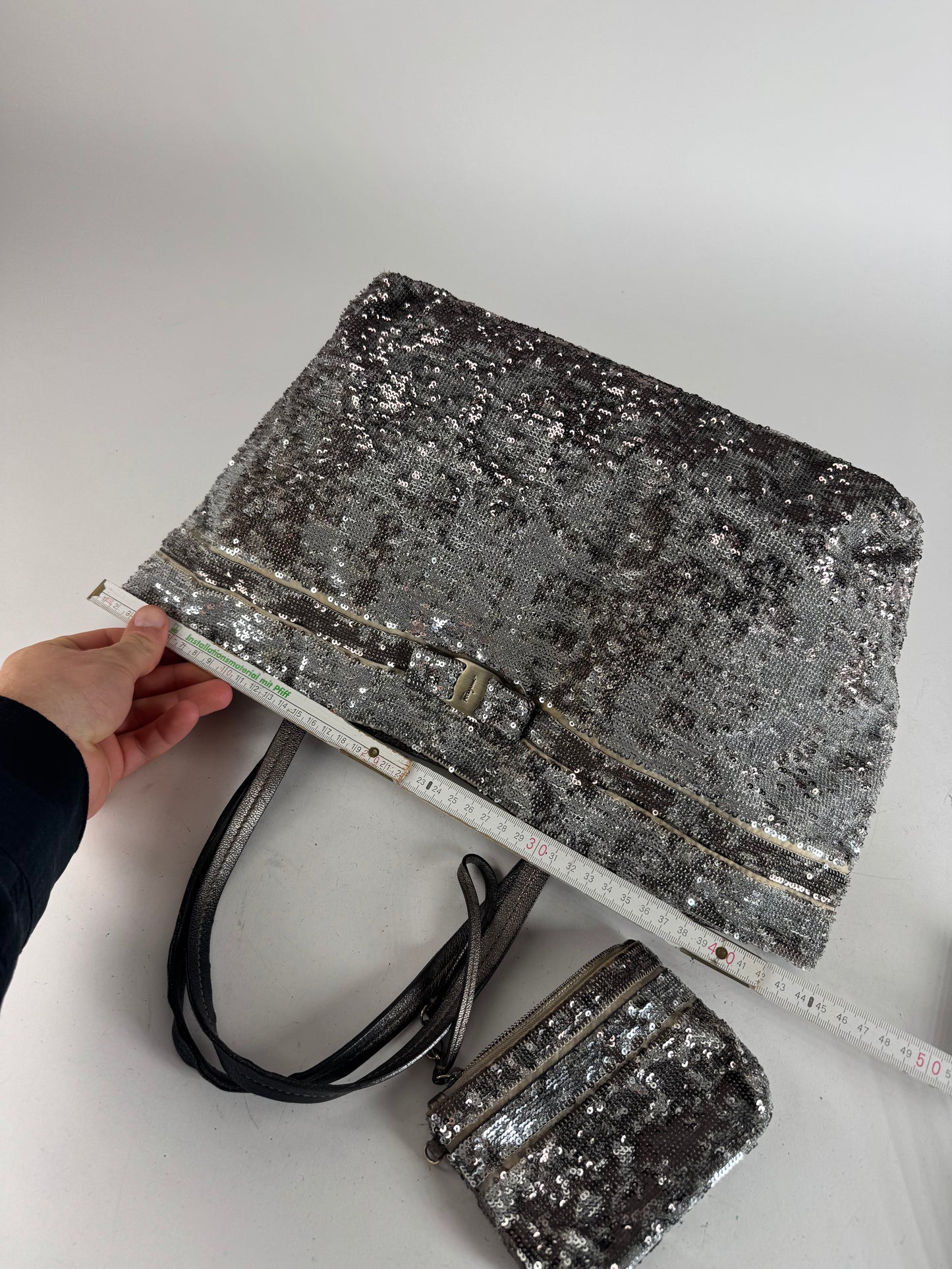Vintage Salvatore Ferragamo Tote Bag Silver
