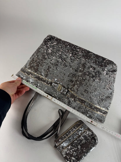Vintage Salvatore Ferragamo Tote Bag Silver
