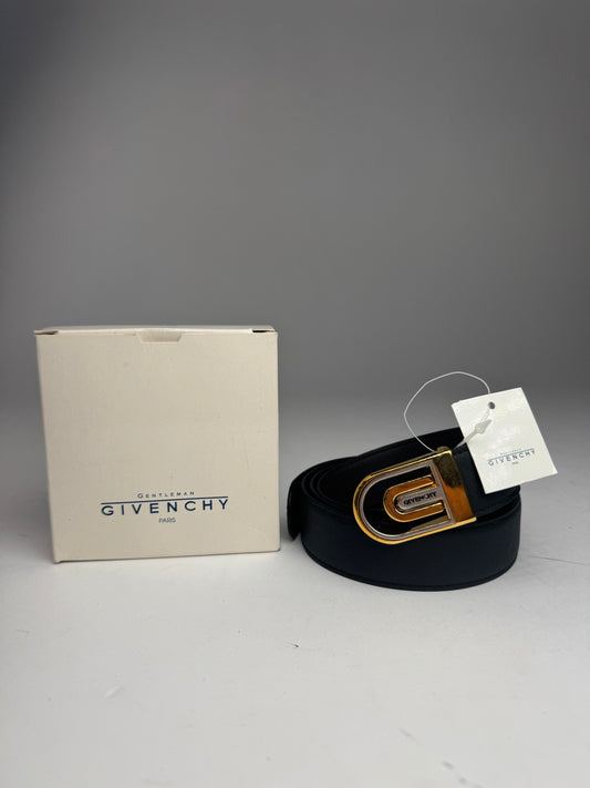 Vintage Givenchy Leather Belt Black new
