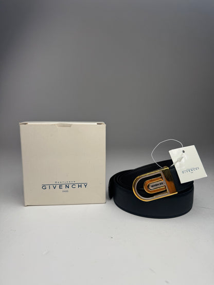 Vintage Givenchy Leather Belt Black new