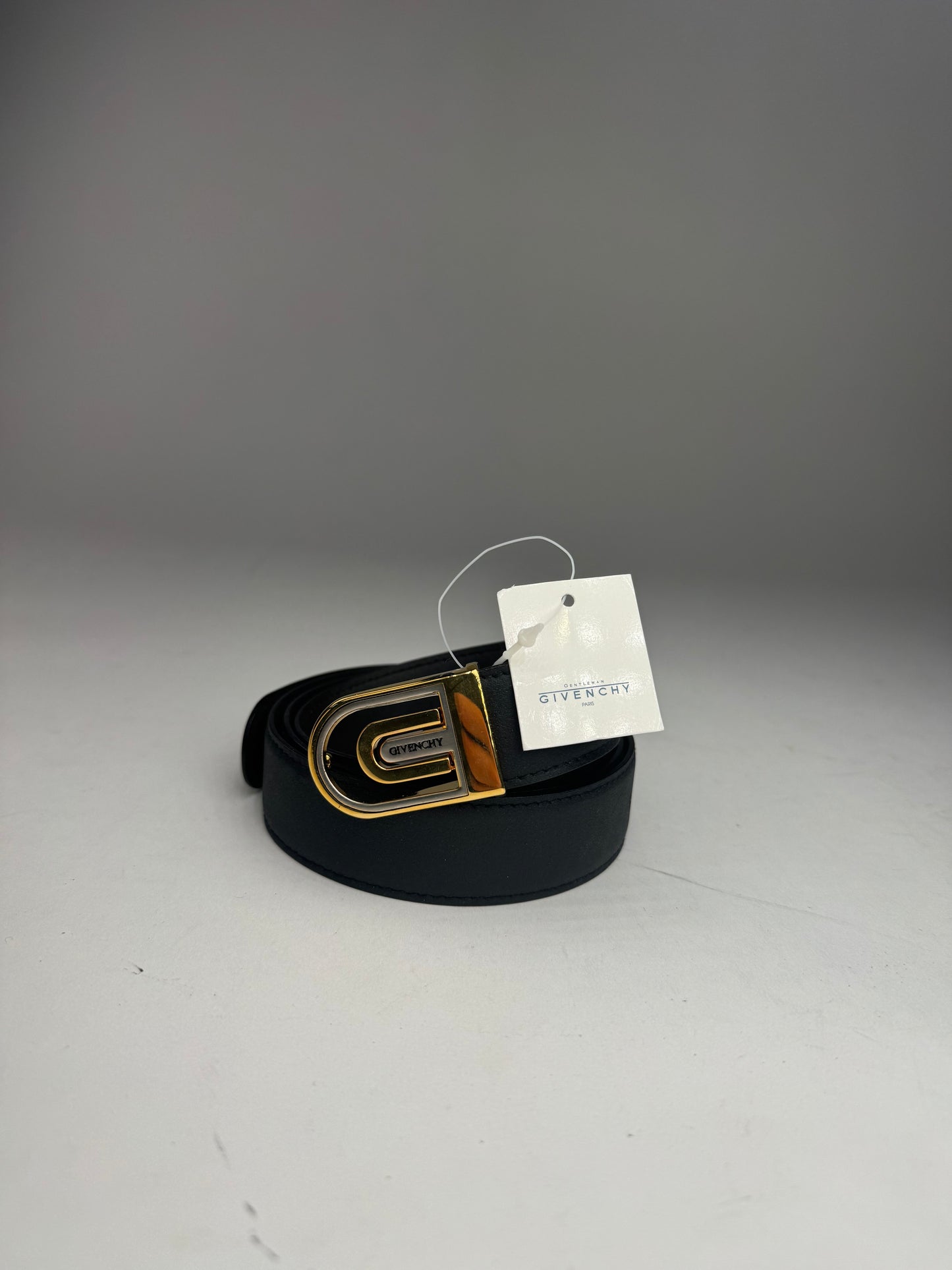 Vintage Givenchy Leather Belt Black new
