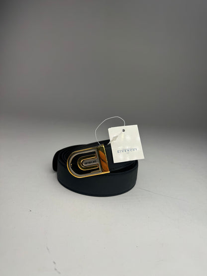 Vintage Givenchy Leather Belt Black new