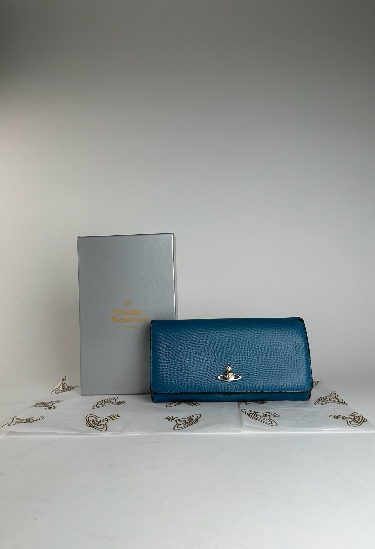 Vintage Vivienne Westwood Leather Wallet Blue
