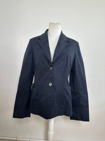 Vintage Celine Cotton Blazer Navy Blue M