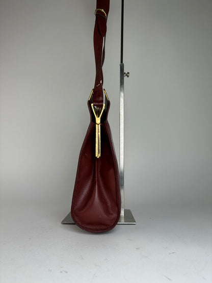 Vintage Cartier Must de Cartier Shoulder Bag Leather Bordeaux