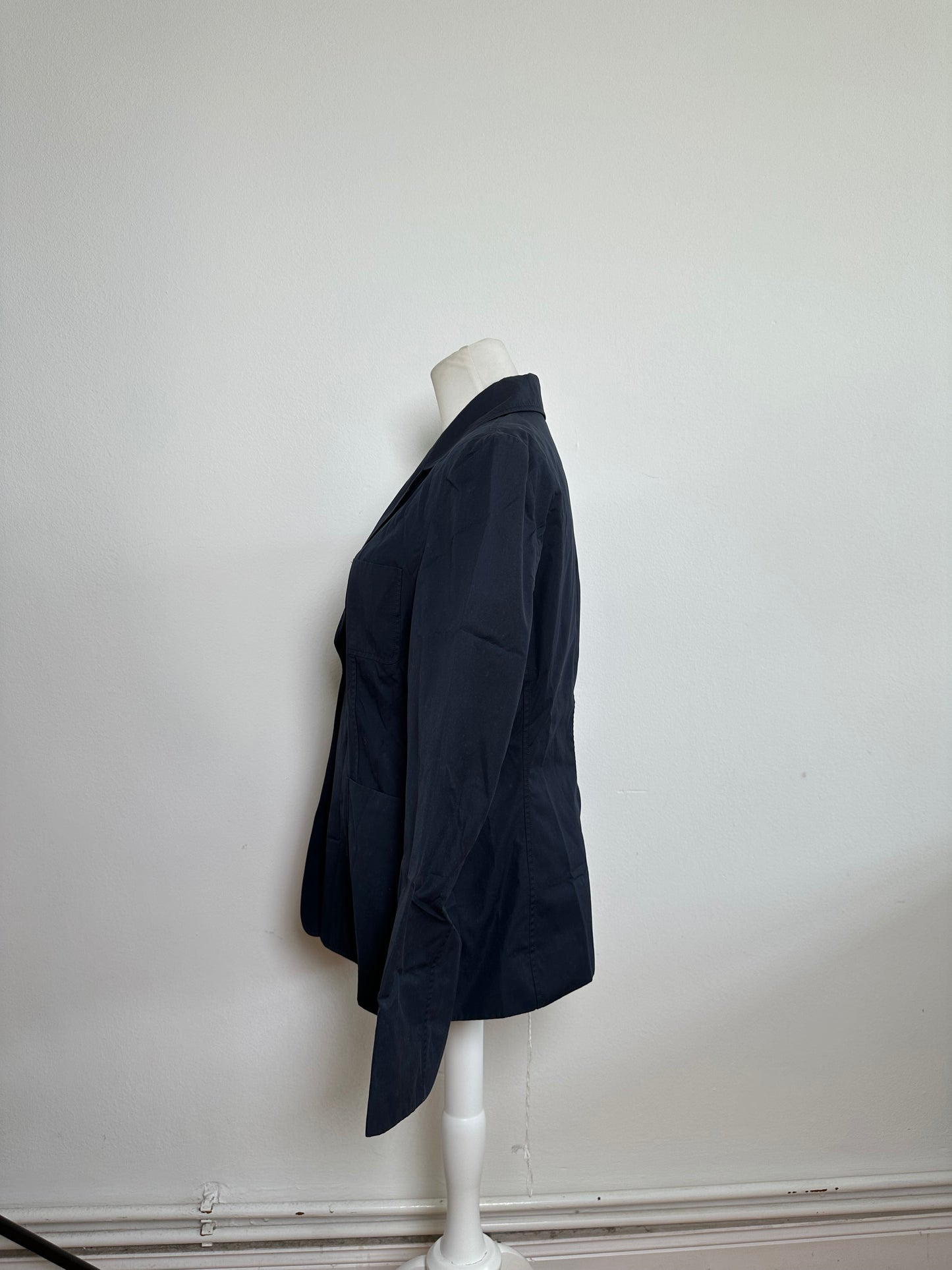Vintage Celine Cotton Blazer Navy Blue M