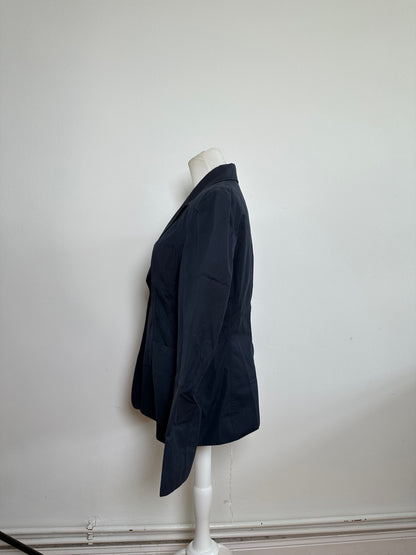 Vintage Celine Cotton Blazer Navy Blue M