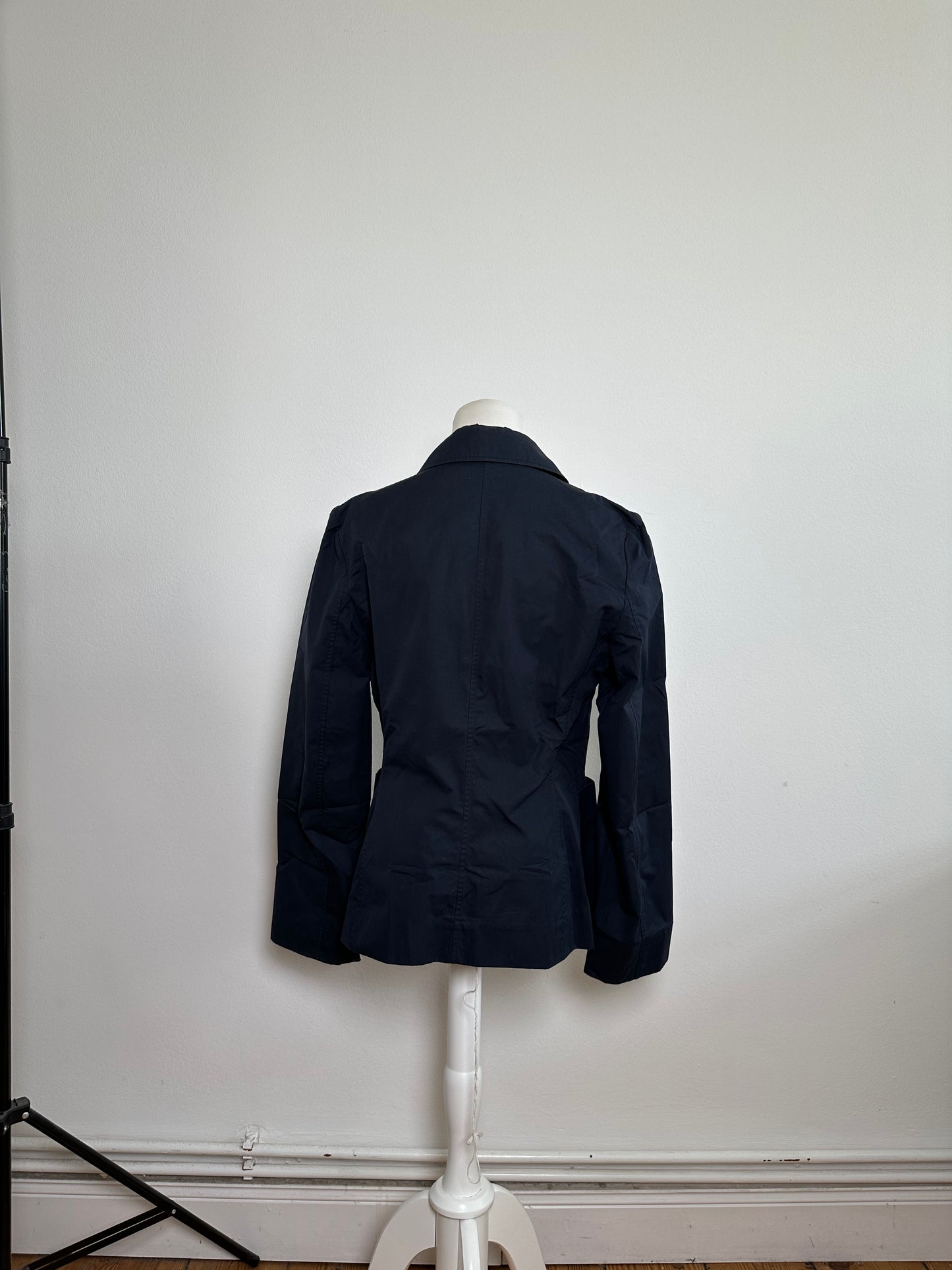 Vintage Celine Cotton Blazer Navy Blue M