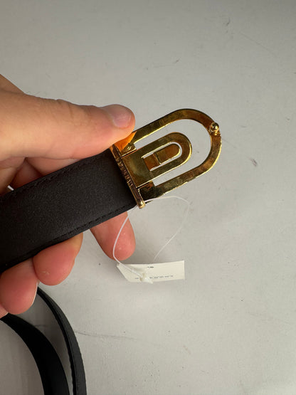 Vintage Givenchy Leather Belt Black new