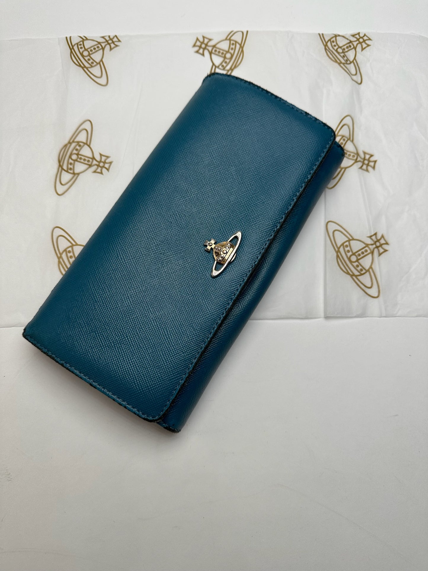 Vintage Vivienne Westwood Leather Wallet Blue
